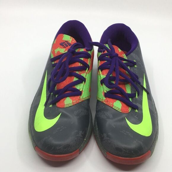 Nike KD 6 VII energy Kevin Durant gray neon green Size kids 4 Youth - Picture 2 of 15